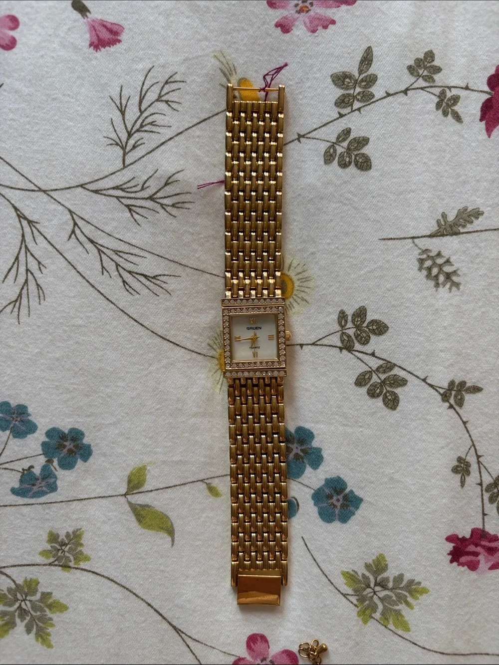 Gold Tone Crystal-Accent Women's Bracelet Watch - Gruen